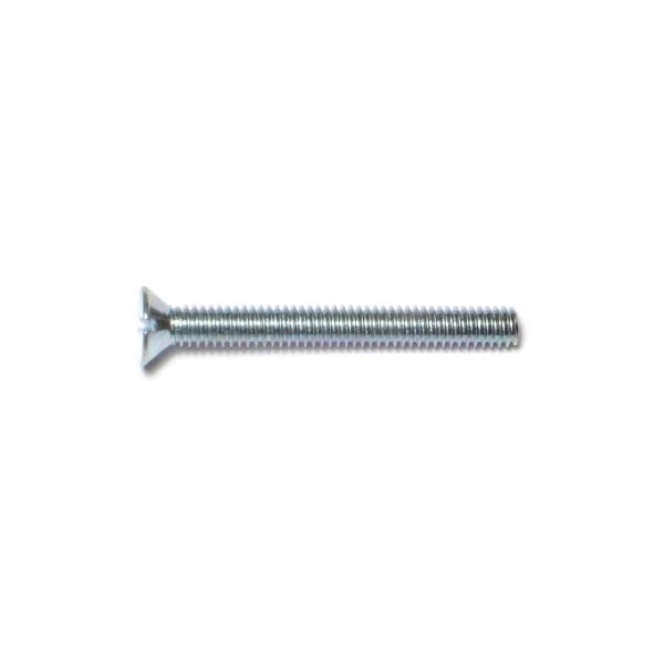 Midwest Fastener #8-32 x 1-1/2 in Slotted Flat Machine Screw, Zinc Plated Steel, 33 PK 61746 - main